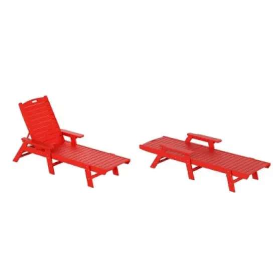 WestinTrends Adirondack Outdoor Chaise Lounge for Patio Garden Poolside (Set of 2) image {15}