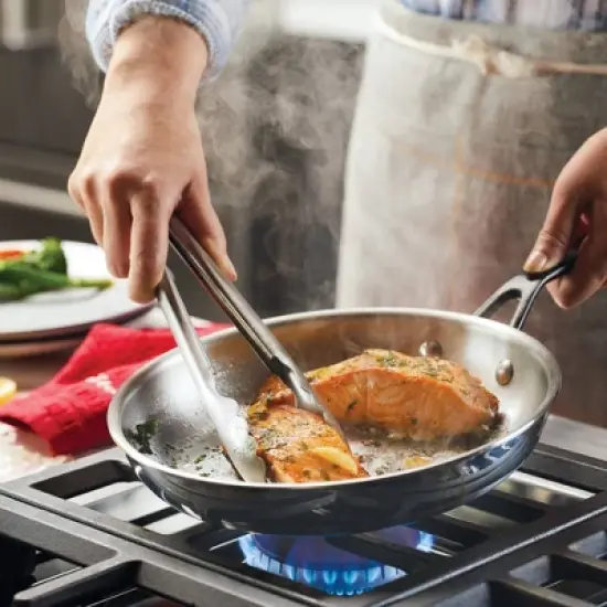 KitchenAid 10" 5-Ply Clad Stainless Steel Induction Frying Pan Silver image {2}