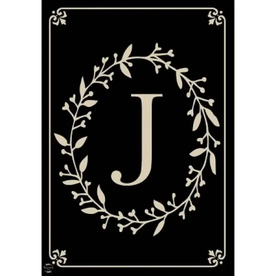 Briarwood Lane Classic Monogram Letter J House Flag Double-Sided 28" x 40" image {4}