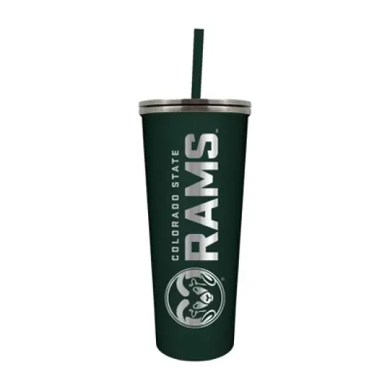 NCAA Colorado State Rams 24oz Skinny Tumbler with Straw image {1}