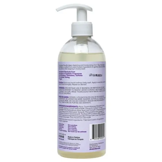 Dr. Natural 3-in-1 Tear-Free Baby Plus Kids Soap - Head-to-Toe Baby Soap and Baby Shampoo - Sensitive Skin Moisturizing Body Wash - Lavender - 16 oz image {8}