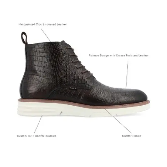 TAFT 365 Men's Model 009 Plain-toe Lace-up Boot image {7}