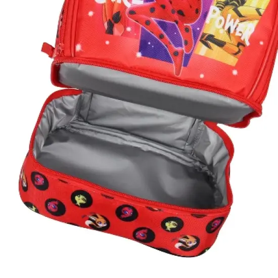 Miraculous: Tales of Ladybug & Cat Noir Dual Compartment Lunch Box Bag Red image {4}