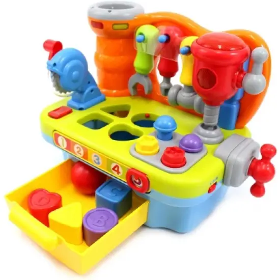 Link Ready! Set! Play! Little Engineer Multifunctional Musical Learning Tool Workbench For Kids image {1}