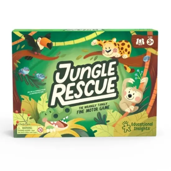 Educational Insights Jungle Rescue Game: Pattern-Focused Board Game for 1-2 Players, Includes Pieces image {1}