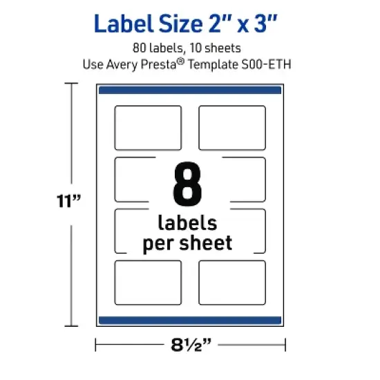 Avery Rectangle Labels, Black Border with Gold Pattern, 2" x 3" image {4}