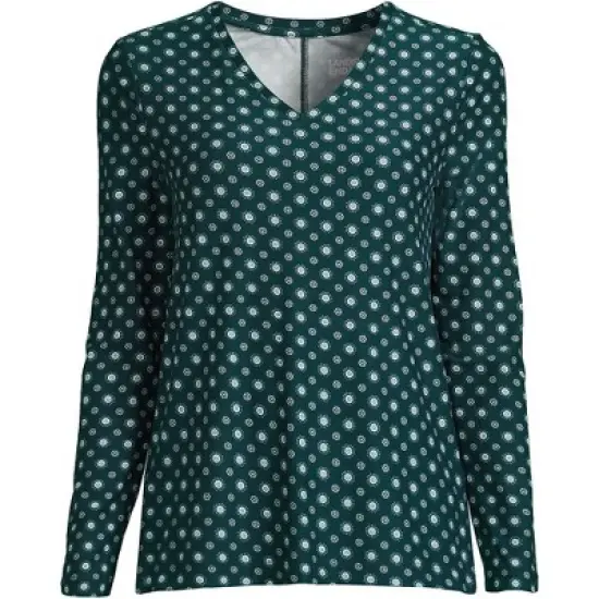 Lands' End Women's Long Sleeve Performance V-Neck Top image {3}