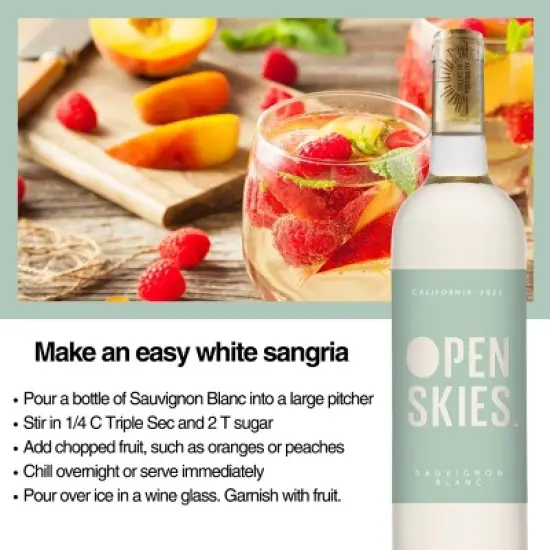 Open Skies Sauvignon Blanc - 750ml Bottle image {1}