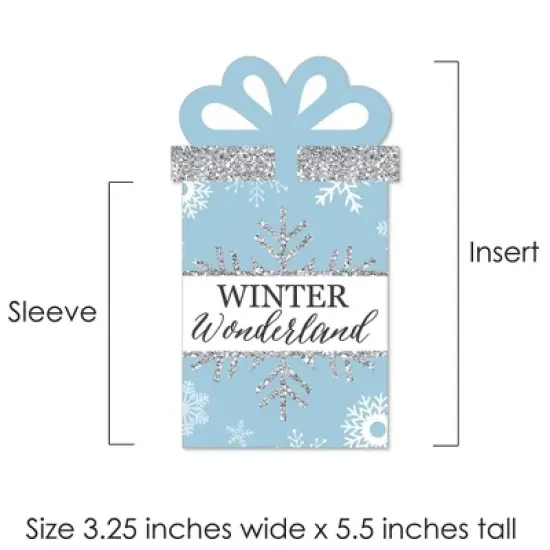 Big Dot of Happiness Winter Wonderland - Snowflake Holiday Party and Winter Wedding Money and Gift Card Sleeves - Nifty Gifty Card Holders - Set of 8 image {5}
