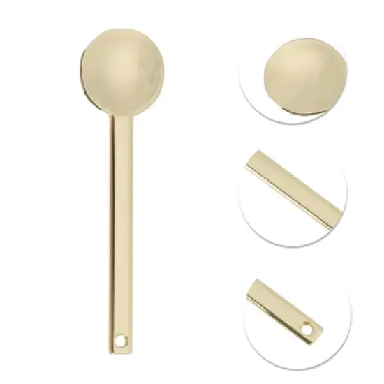 Unique Bargains Hangable Round Mini Makeup Cosmetic Spoon 2 Pcs image {2}