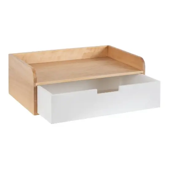 18" x 7" Kitt Floating Side Table Shelf White/Natural - Kate & Laurel All Things Decor image {3}