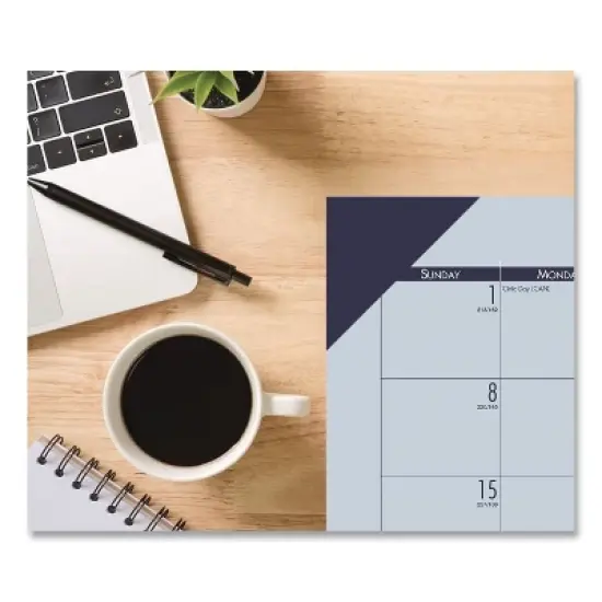 EcoTones Recycled Academic Desk Pad Calendar, 18.5 x 13, Orchid Sheets, Cordovan Corners, 12-Month (Aug to July): 2025-2026 image {1}