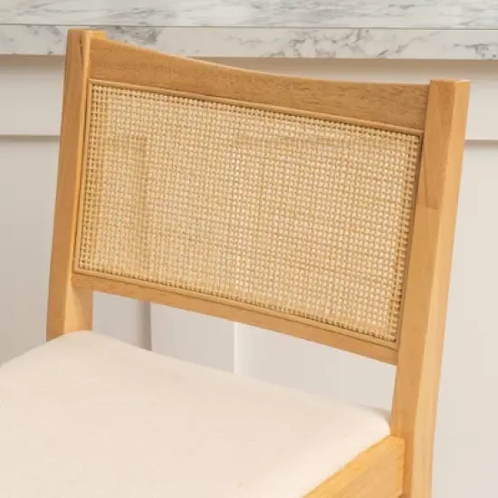 Powell Set of 2 Bessie Cane Counter Height Barstools Natural image {4}