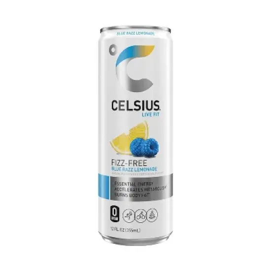 CELSIUS Fizz Free Blue Razz Lemonade Functional Energy Drink - 12 fl oz Can image {5}