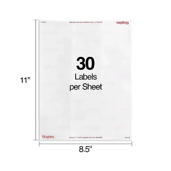 Staples Laser/Inkjet Address Labels 1 x 2 18086 image {2}