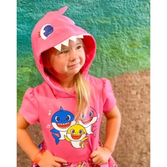 Pinkfong Daddy Shark Mommy Shark Baby Shark Girls Costume Short Sleeve Dress Toddler image {2}