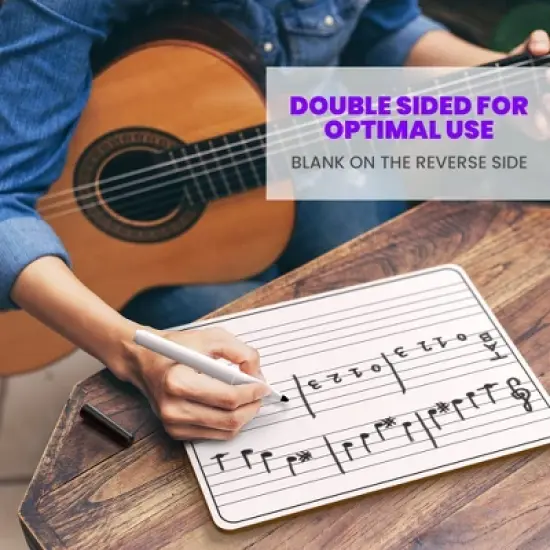 SCRIBBLEDO Music Staff Dry Erase 9"X12" Board 5-Pack, Erasers Included image {4}