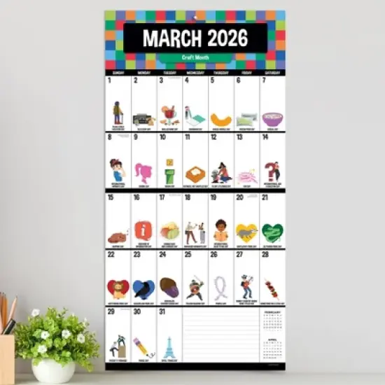 TF Publishing 13.5"x14.5" 2026 Every Day's A Holiday Wall Calendar image {2}