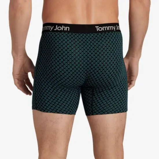 TJ | Tommy John&trade; Men's 6" Boxer Briefs 2pk - Black/Green image {4}