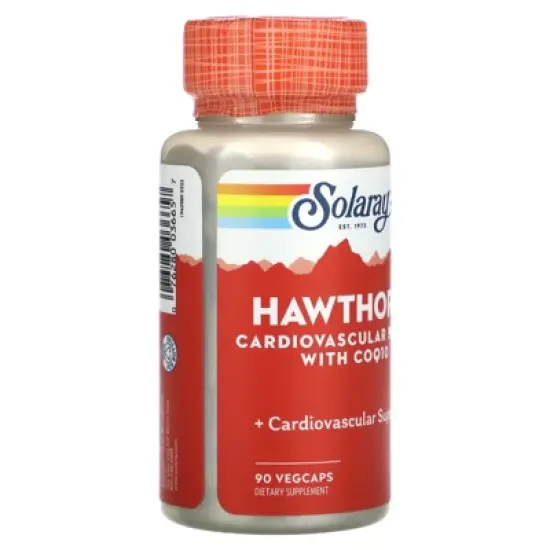Solaray Hawthorn Cardiovascular Blend with COQ10, 90 VegCaps image {3}