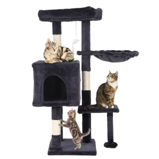 FDW Multi-Functional Cat Tree for Climbing Scratching and Resting Cat Tower for Indoor Cats with Cat Scratching Post Cat Condo Furniture image {8}