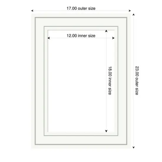 Amanti Art Craftsman White Framed Dry Erase Magnetic Board image {4}