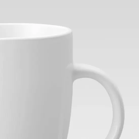 16.57oz Porcelain Coupe Coffee Mug White &ndash; Threshold&trade;: Microwave & Dishwasher Safe, Hot Beverages, All Ages image {2}