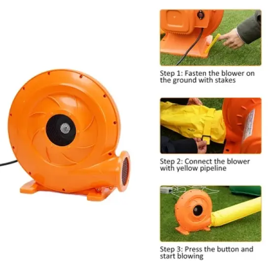 Costway Inflatable Bounce House Kid Water Splash Pool Slide Jumping Castle w/740W Blower image {3}