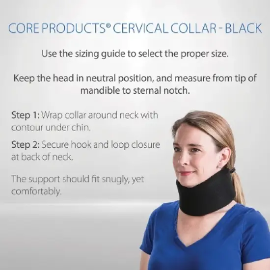 Core Products Foam Cervical Collar, Black image {5}