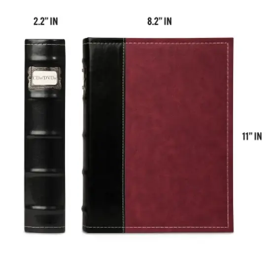 Bellagio-Italia CD/DVD Storage Binder - Burgundy, Black, & Brown - Leather - 144-Disc Capacity - 3 Pack image {5}