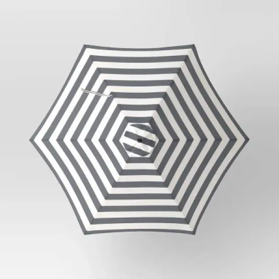9' Round Cabana Stripe Outdoor Patio Market Umbrella with Black Pole - Threshold&trade; image {3}