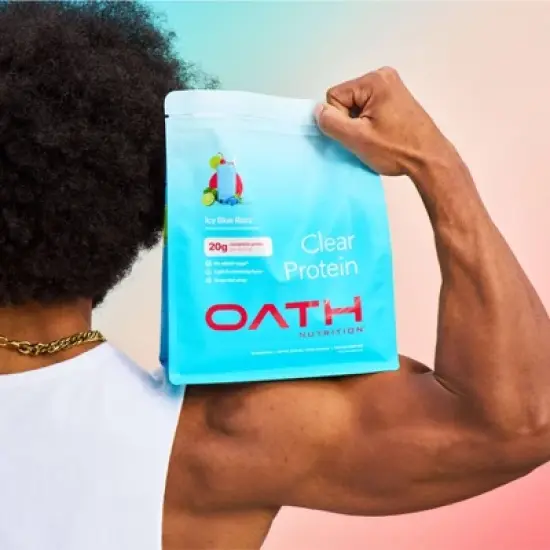 Oath Nutrition 18 Servings Clear Protein Powder - Icy Blue Raspberry: Gluten-Free Whey Isolate image {6}