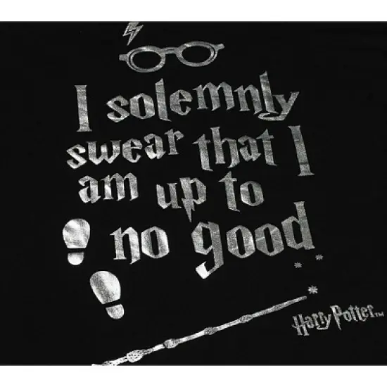 Harry Potter Intimo Big Boys Up to No Good Short Sleeve Boys Pajama Set Black image {4}