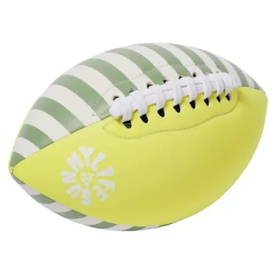 Sunnylife Neoprene Football Tides Out - Citrus Stripe, 9" Inflatable Pool Toy image {10}