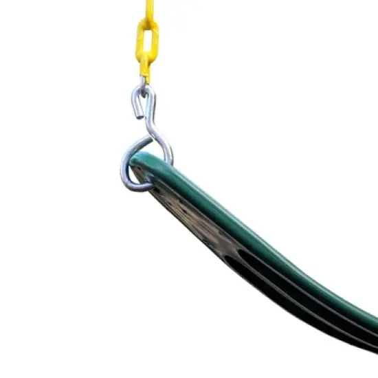 Gorilla Playsets Extreme-Duty Swing Belt - Green w/ Yellow Chains image {3}