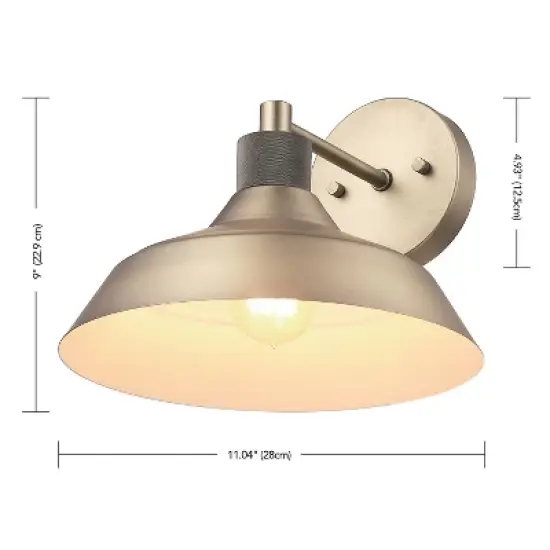 Globe Electric Sutton Matte Brass Outdoor Indoor Textured Wall Sconce image {8}