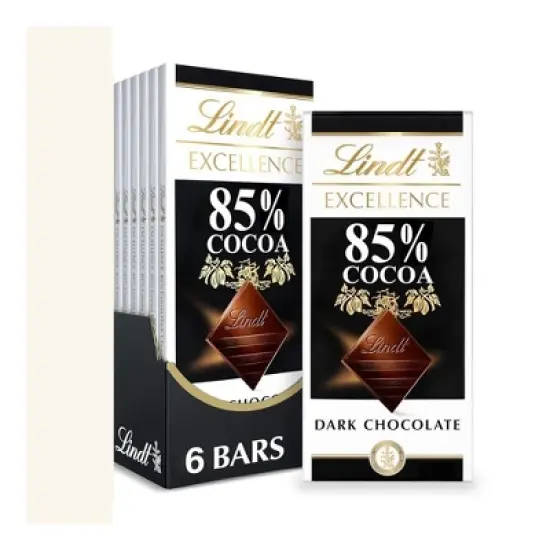 Lindt 4/6/12 Bars,  Excellence 85% Cocoa Dark Chocolate 3.5oz Full Size Candy Bar image {11}