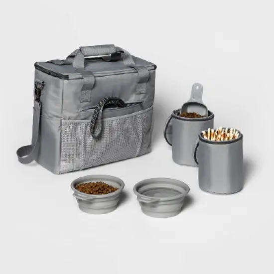 On the Go Pet Travel Bag - Gray - Boots & Barkley&trade; image {1}