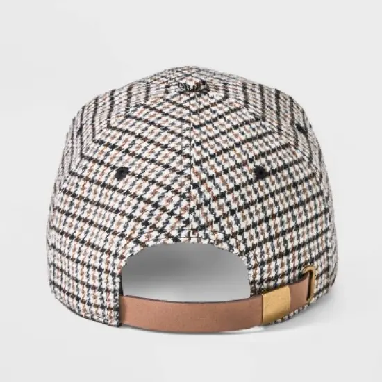 Men's Houndstooth Baseball Hat - Goodfellow & Co&trade; Brown image {2}