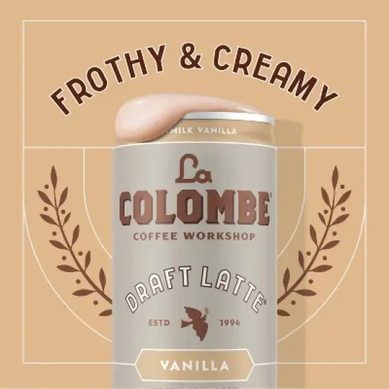 La Colombe Vanilla Draft Latte with Oatmilk - 4pk/9 fl oz Cans image {2}