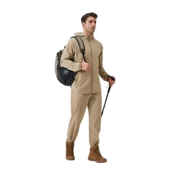 Anna-Kaci Active Men's Lightweight Zip-Up Hoodie Jacket with Adjustable Hood and Side Pockets image {8}