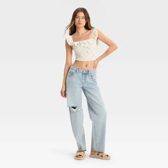 Women's Ruffle Sleeve Smocked Tank Top - Wild Fable&trade; image {2}