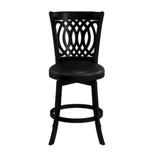 25" Van Draus Swivel Counter Height Barstool Metal/Black - Hillsdale Furniture image {6}