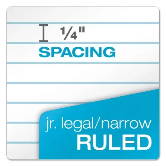 TOPS Docket Ruled Perforated Pads Legal/Wide 5 x 8 White 50 Sheets Dozen 63910 image {2}