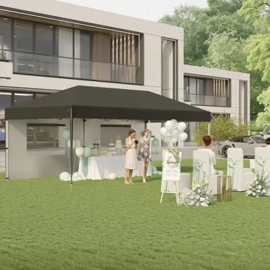 10'x20' Commercial Pop-Up Canopy Tent, Instant Setup Shelter, Portable Outdoor Tent image {3}