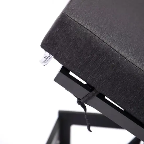 LeisureMod Chelsea Modern Outdoor Patio Lounge Chairs with Black Frame image {6}