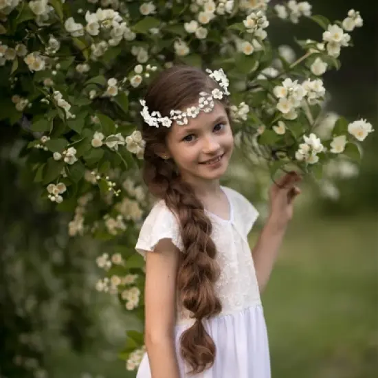 Unique Bargains Women's Flower Headpiece Silver Tone 1 Pc image {2}