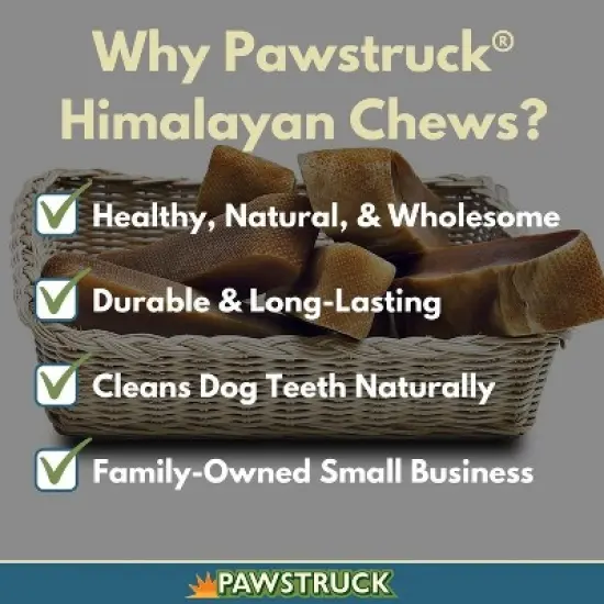 Pawstruck Himalayan Yak Dog Chew Natural Yak & Cow Milk / Cheese Long-Lasting, Jumbo Treat for Dogs, Best XL Thick Chew Stick image {1}