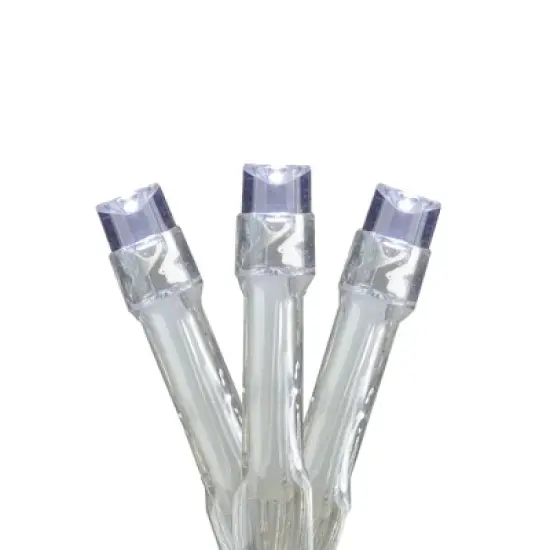 Brite Star LED Christmas Light set&ndash; Pure White - 5' Clear Wire - 15ct image {1}