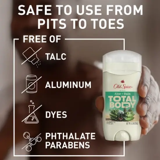 Old Spice Total Body Solid Deodorant - Aloe and Rain - 3oz image {3}